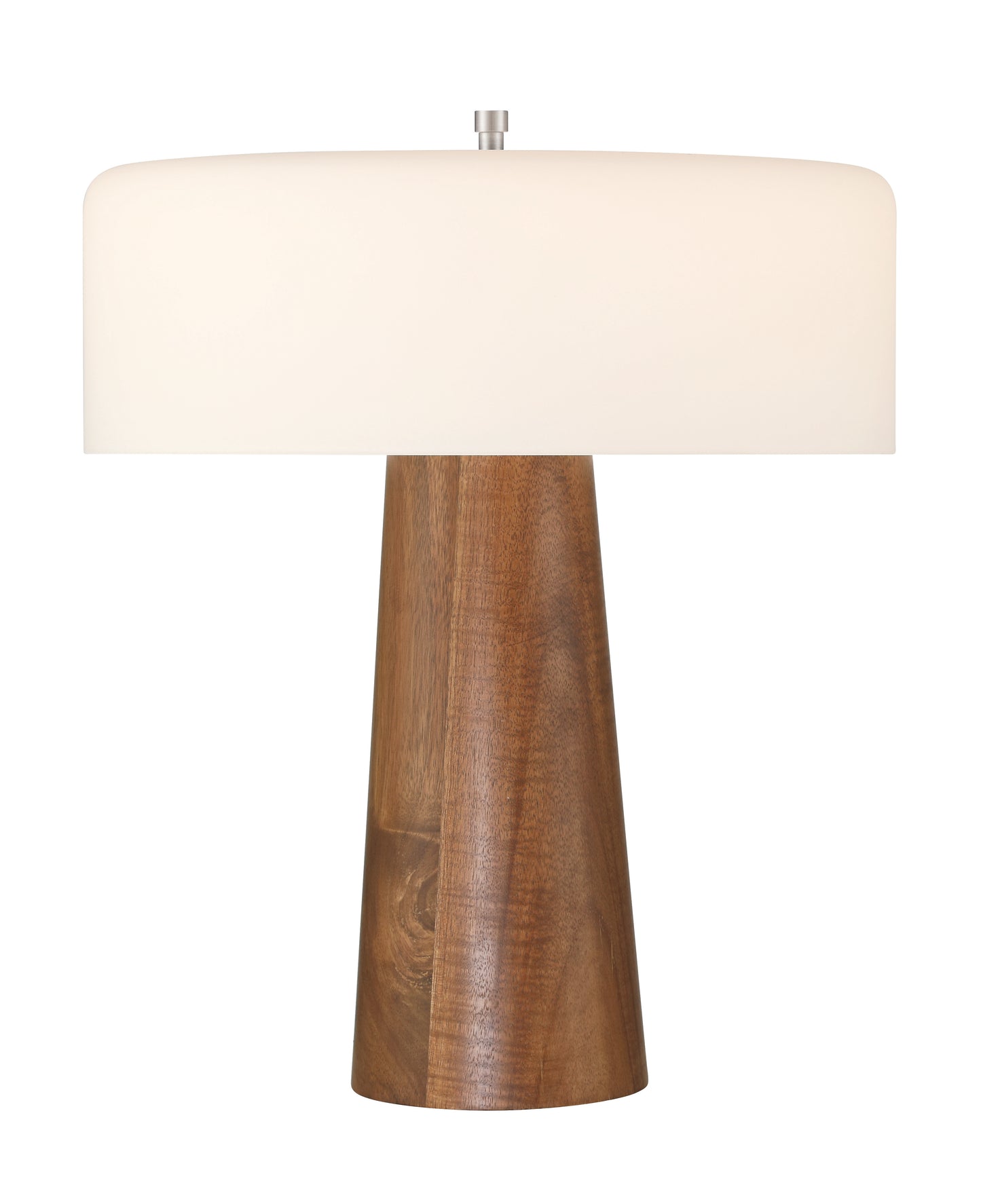 87001WN-T - Wooden Base 1 Light 18" High Table Lamp - Walnut
