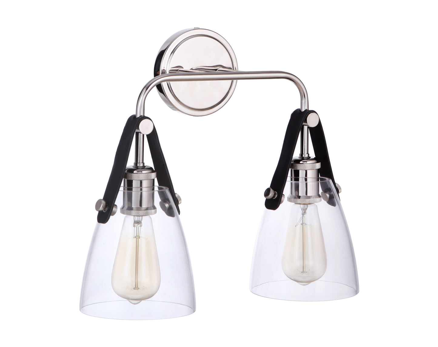 51362-PLN - Hagen 2 Light 14.17" High Wall Sconce - Polished Nickel