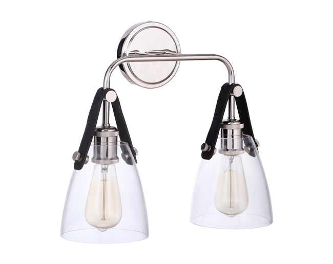 51362-PLN - Hagen 2 Light 14.17" High Wall Sconce - Polished Nickel