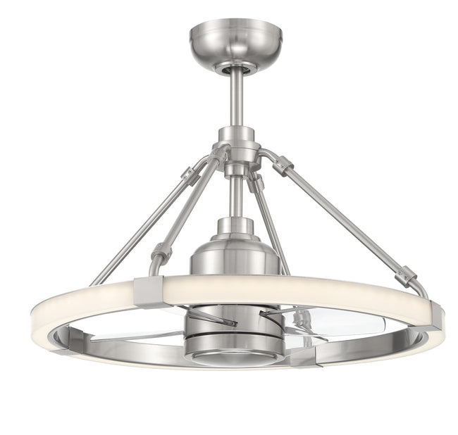 LVY24BNK4 - Levy 19" 4 Blade Ceiling Fan with Light Kit - Brushed Nickel
