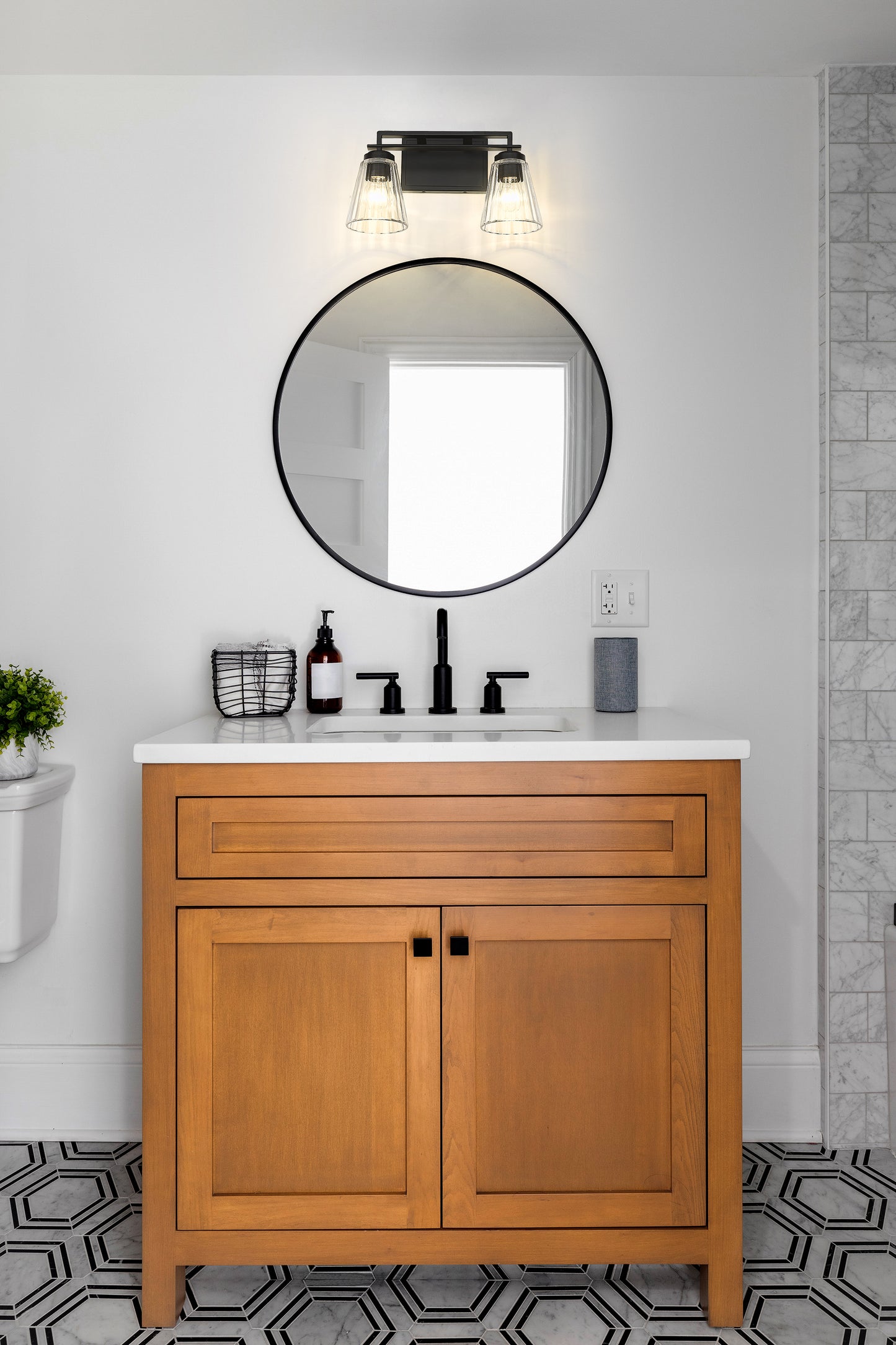 823-2V-MB - Lyna 2 Light 16" Vanity - Matte Black