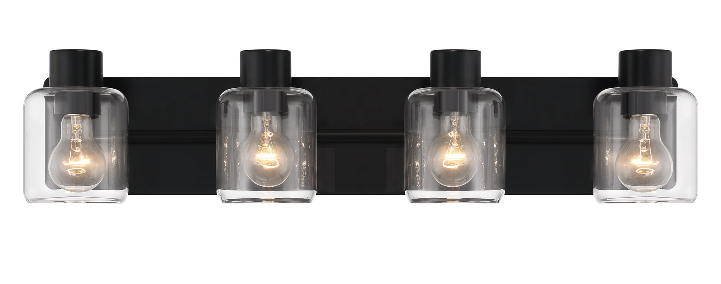 17728FB4 - Rori 4 Light 28" Wide Vanity Light - Flat Black