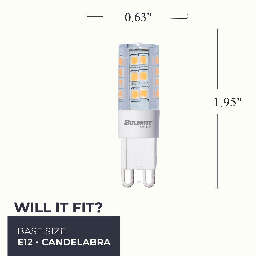 770589 - T5 LED G9 Base Light Bulb - 3.5 Watt - 2700K - 3 Pack