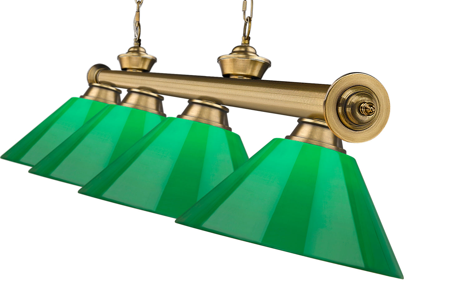 2306-4RB-PGR - Cordon 4 Light 81" Billiard - Rubbed Brass
