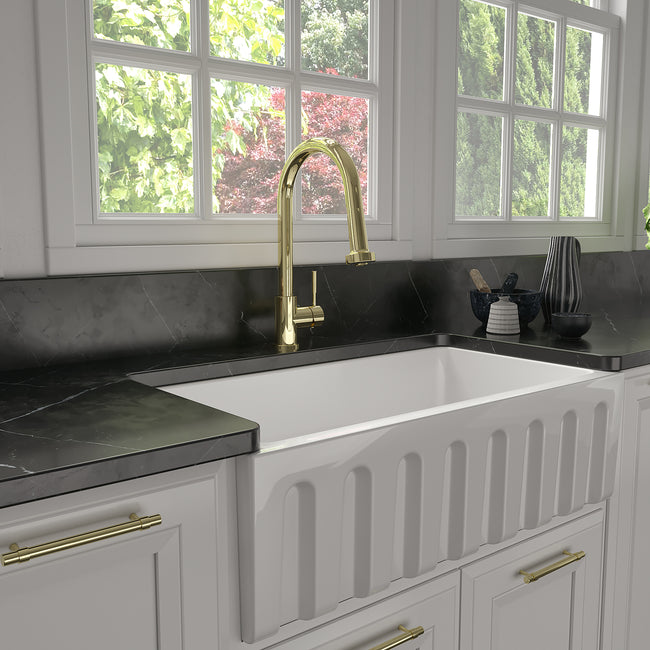MON-KF-PG - Monet Kitchen Faucet in Polished Gold