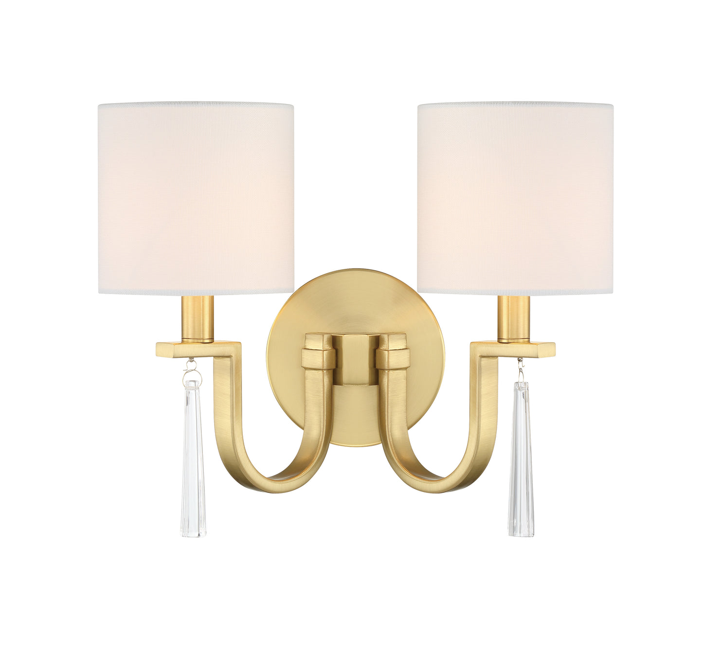 58262-SB - Fortuna 2 Light 11" High Wall Sconce - Satin Brass