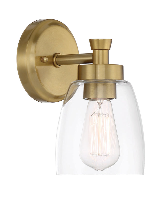 12705SB1 - Henning 1 Light 9.25" High Wall Sconce - Satin Brass