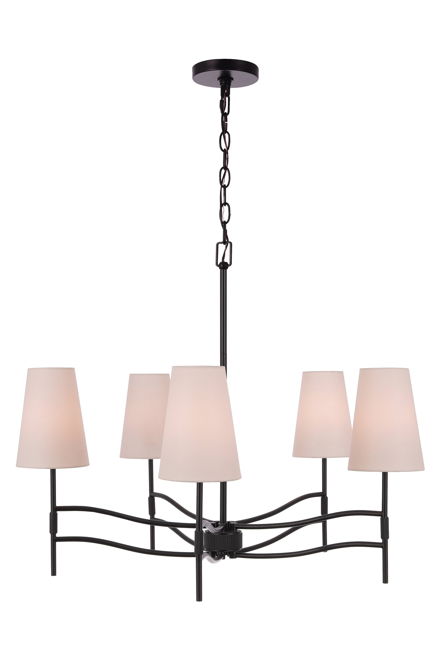 61925-FB - Astor 5 Light 29" Wide Chandelier - Flat Black