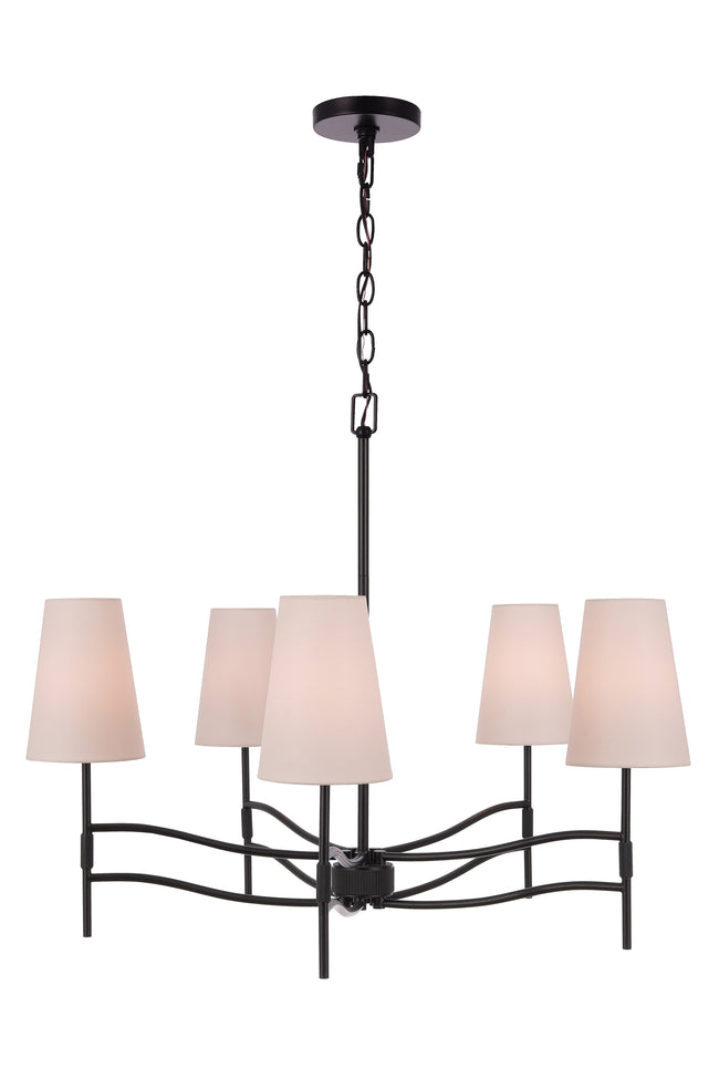 61925-FB - Astor 5 Light 29" Wide Chandelier - Flat Black