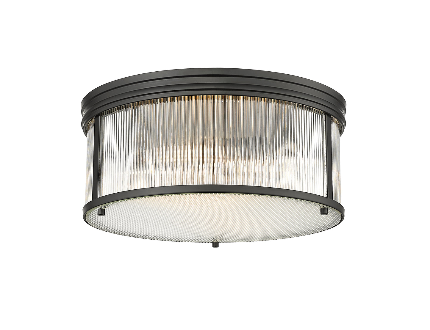 7504FR18-MB - Carnaby 4 Light Flush 18" Mount - Matte Black
