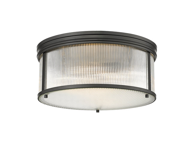 7504FR18-MB - Carnaby 4 Light Flush 18" Mount - Matte Black