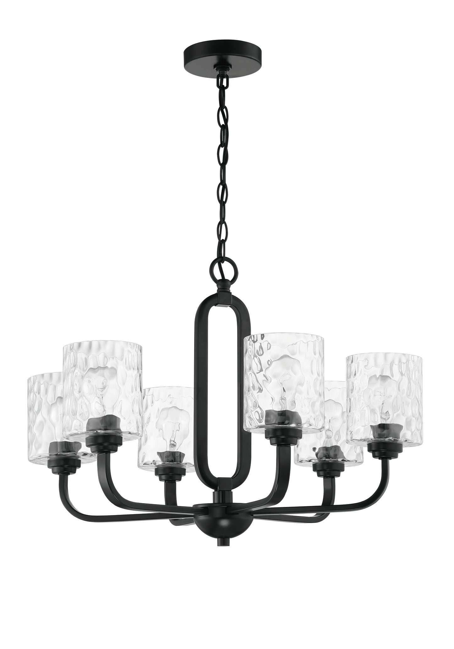54226-FB - Collins 6 Light 26" Wide Chandelier - Flat Black