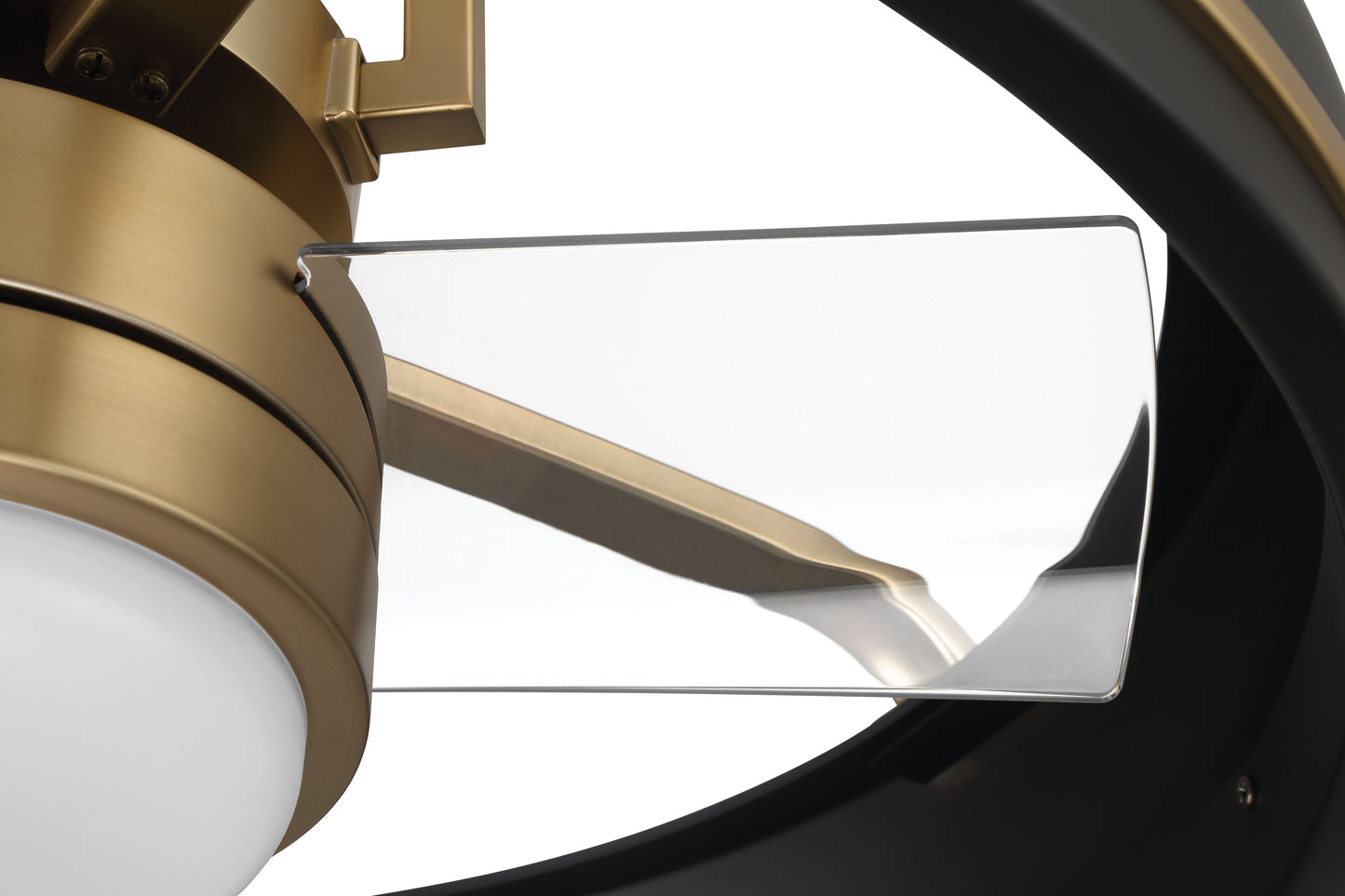 TYL24FBSB3-NWF - Taylor 18" Fandelier no Wifi 20" 3 Blade Indoor Outdoor Ceiling Fan with Light Kit - Flat Black / Satin Brass