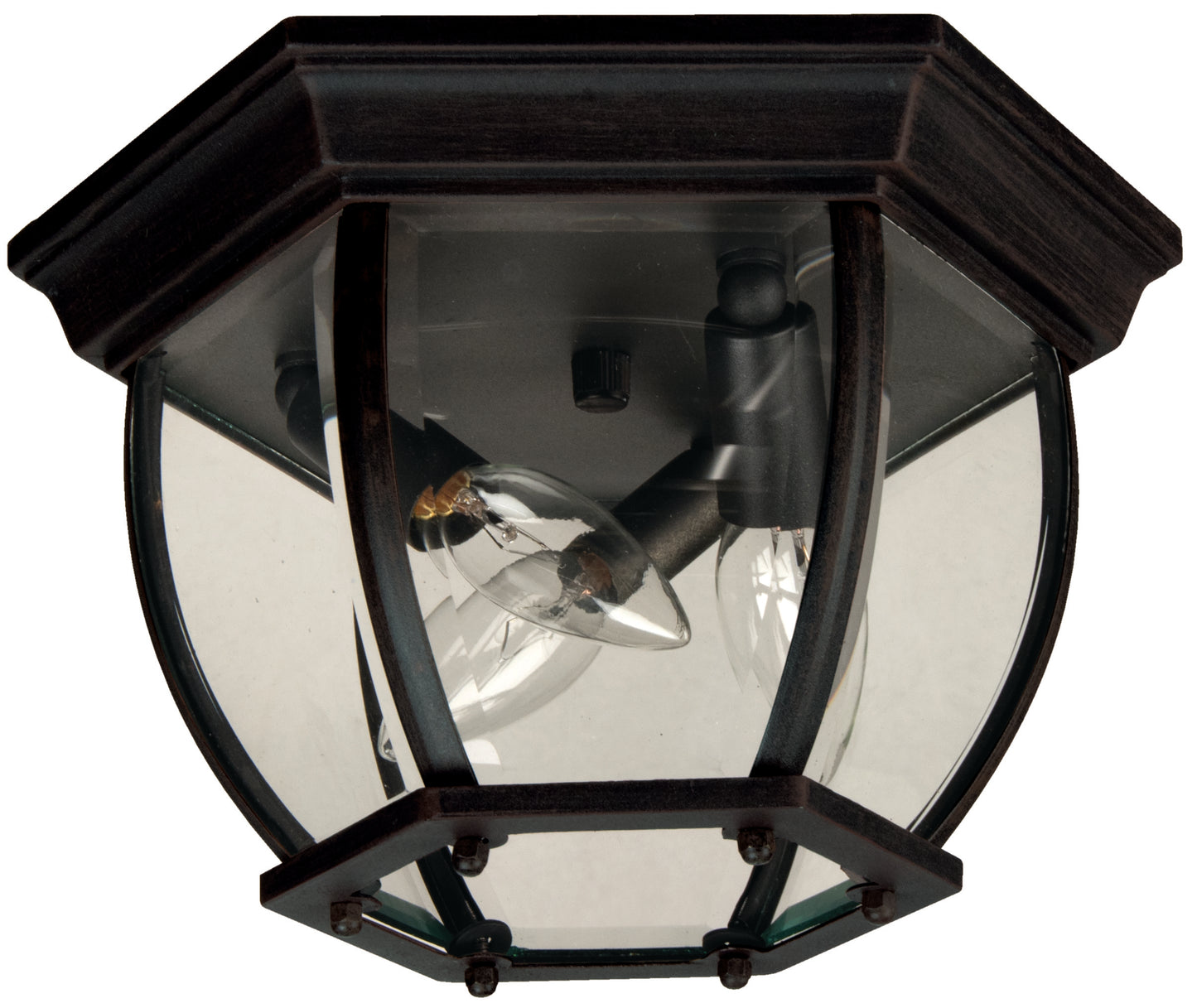 Z433-TB - Cast 3 Light 10.75" Wide Flush Mount - Textured Black