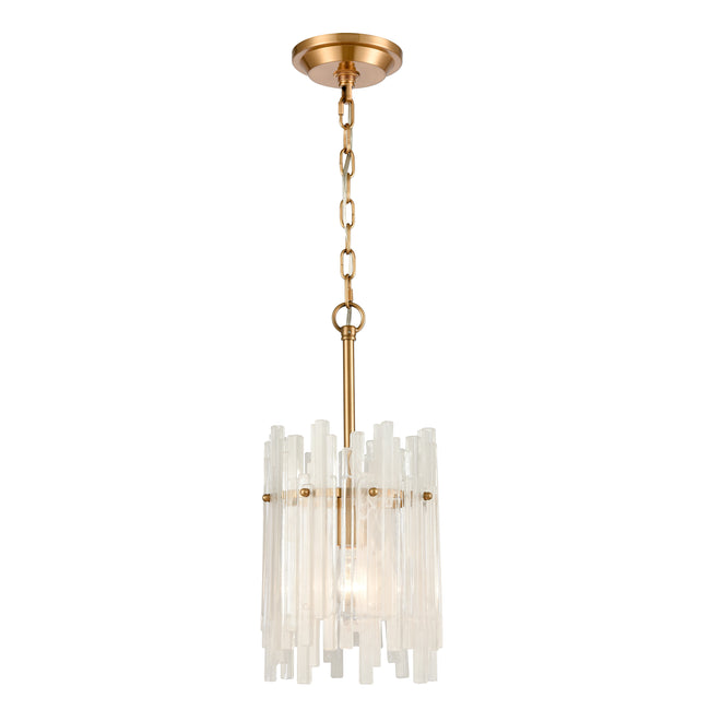 D4661 - Brinnical 8" Wide 1-Light Mini Pendant in Aged Brass