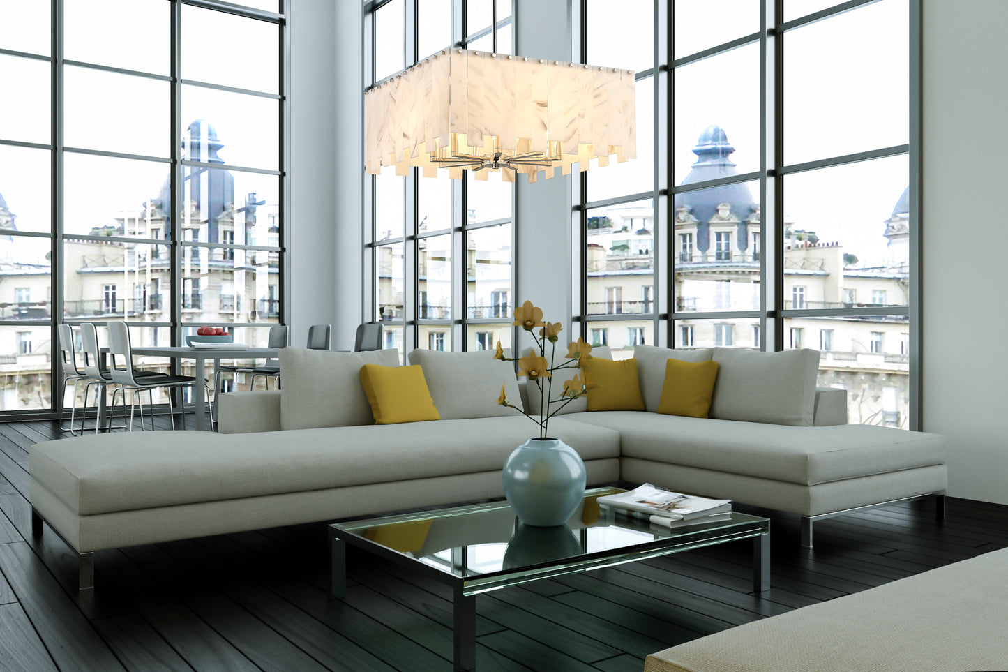 345P26-PN - Viviana 8 Light 26" Chandelier - Polished Nickel