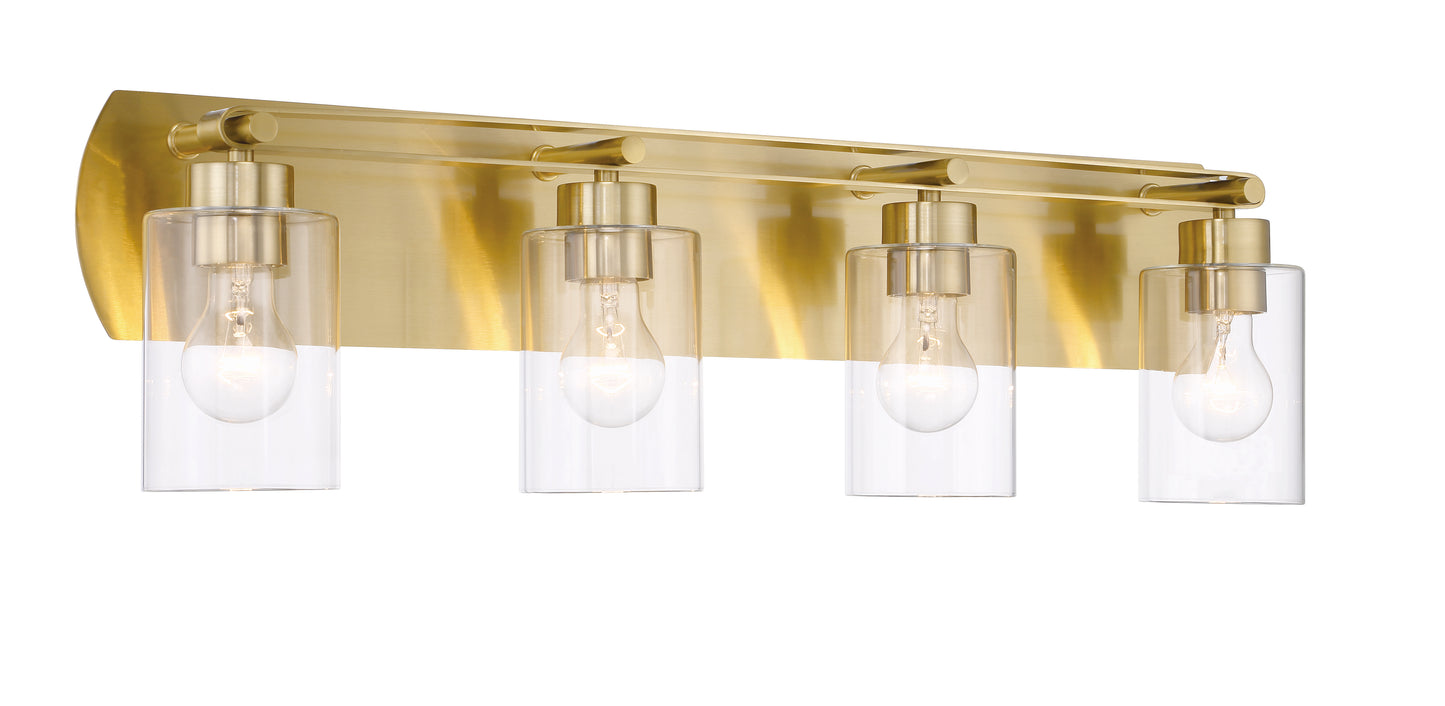 17631SB4 - Hendrix 4 Light 31" Wide Vanity Light - Satin Brass