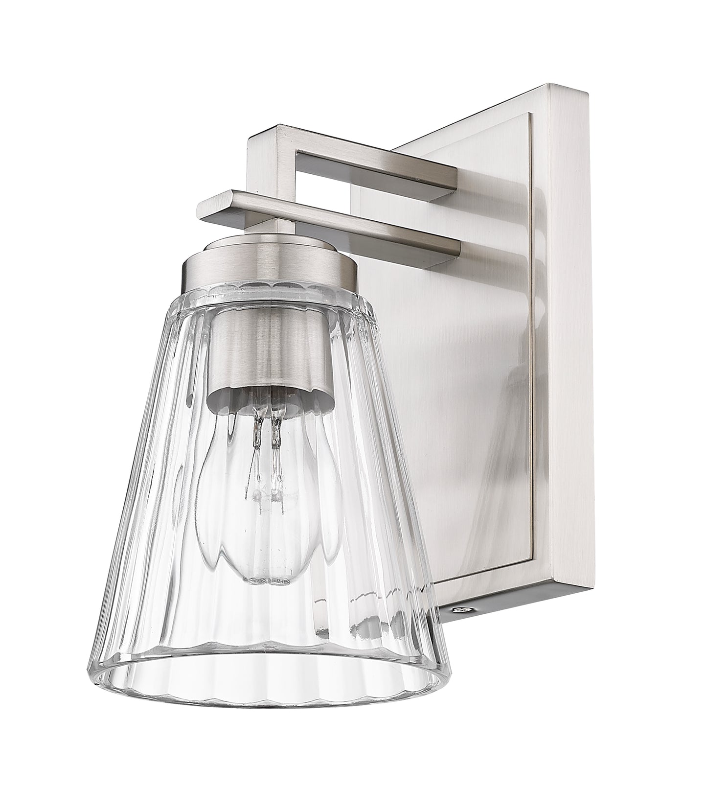 823-1S-BN - Lyna 1 Light Wall 9" Sconce - Brushed Nickel