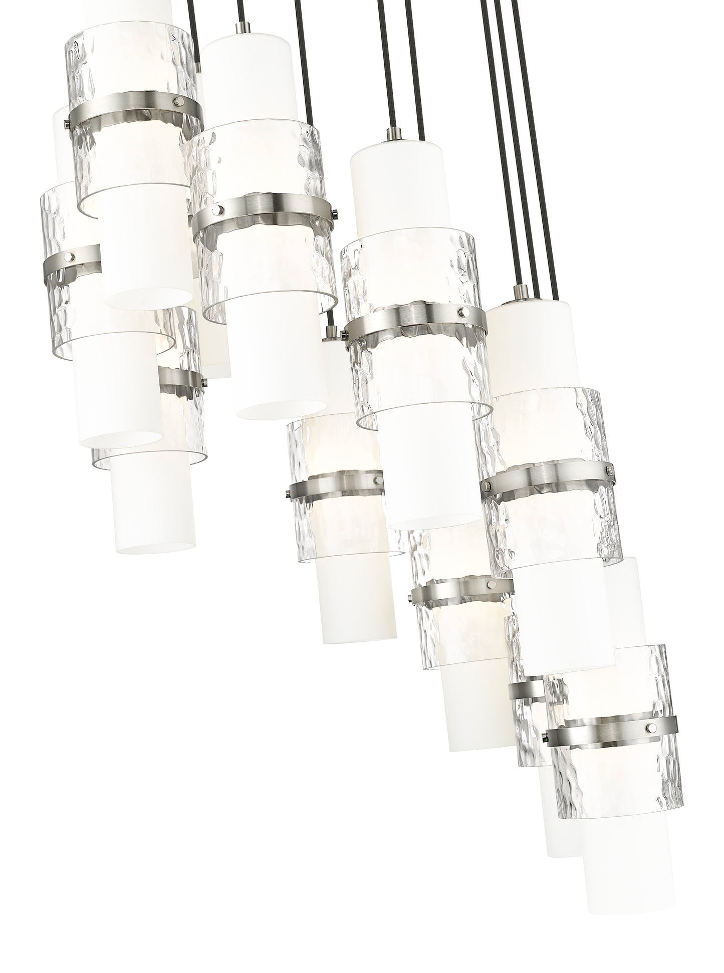 1946P-11R-BN - Cayden 11 Light 24" Chandelier - Brushed Nickel