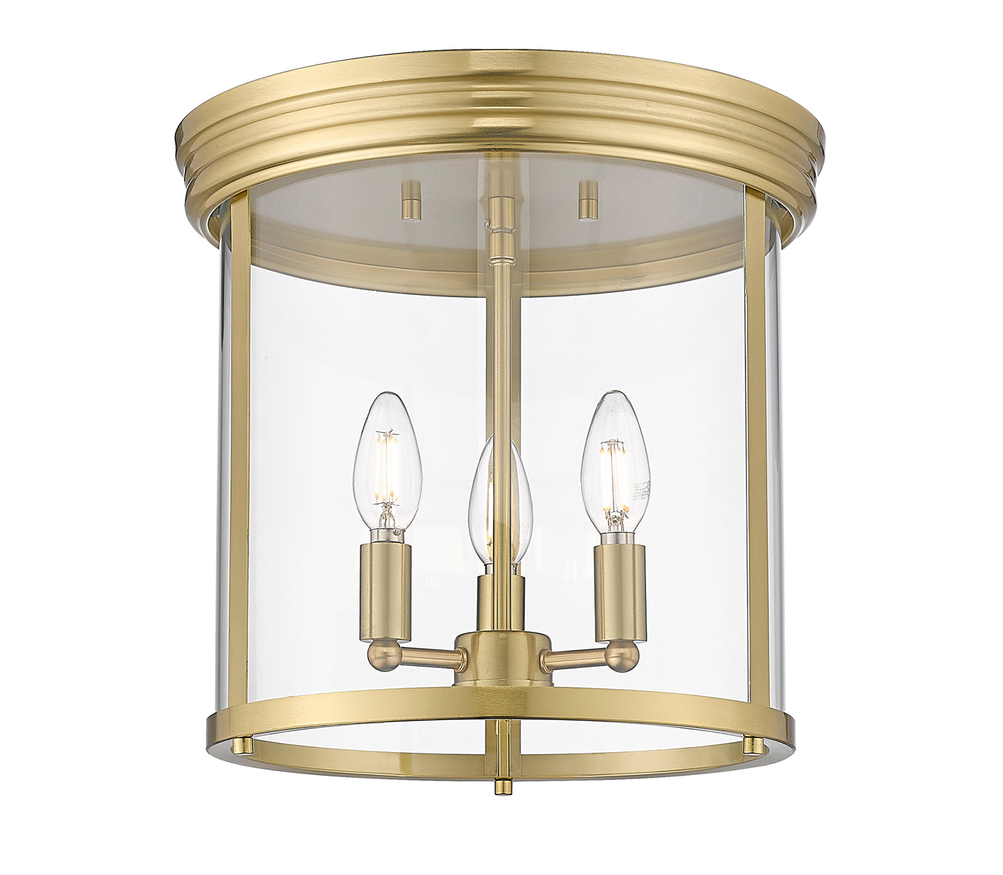742F13-LG - Thayer 3 Light Flush 13" Mount - Luxe Gold