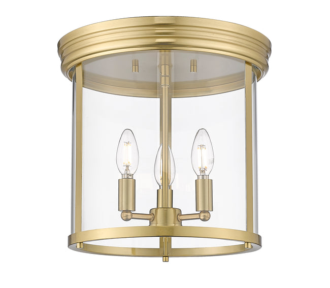 742F13-LG - Thayer 3 Light Flush 13" Mount - Luxe Gold