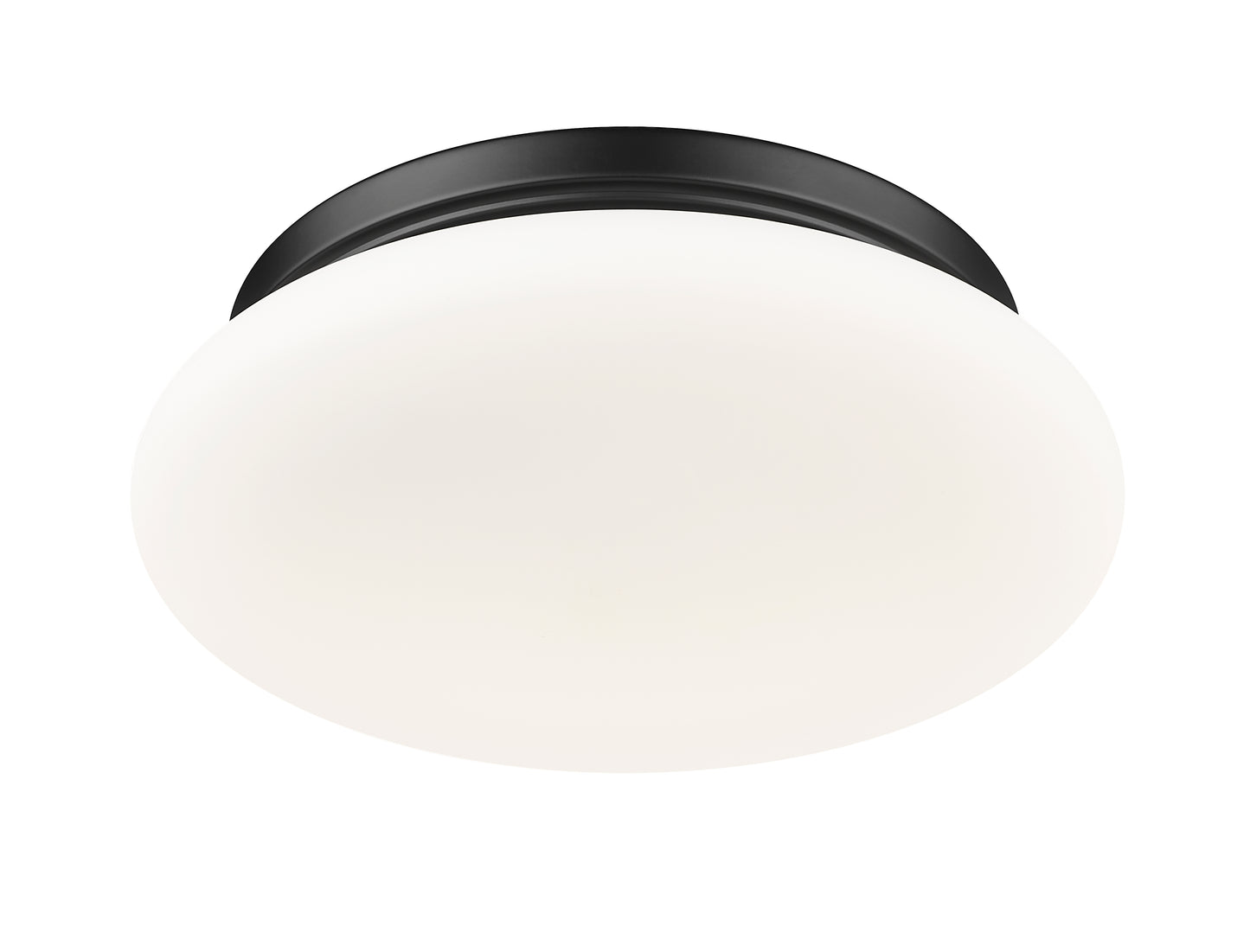 1025F12-MB-LED - Soleil 1 Light Flush 12" Mount - Matte Black