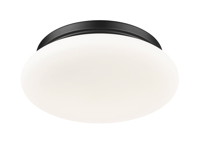 1025F12-MB-LED - Soleil 1 Light Flush 12" Mount - Matte Black