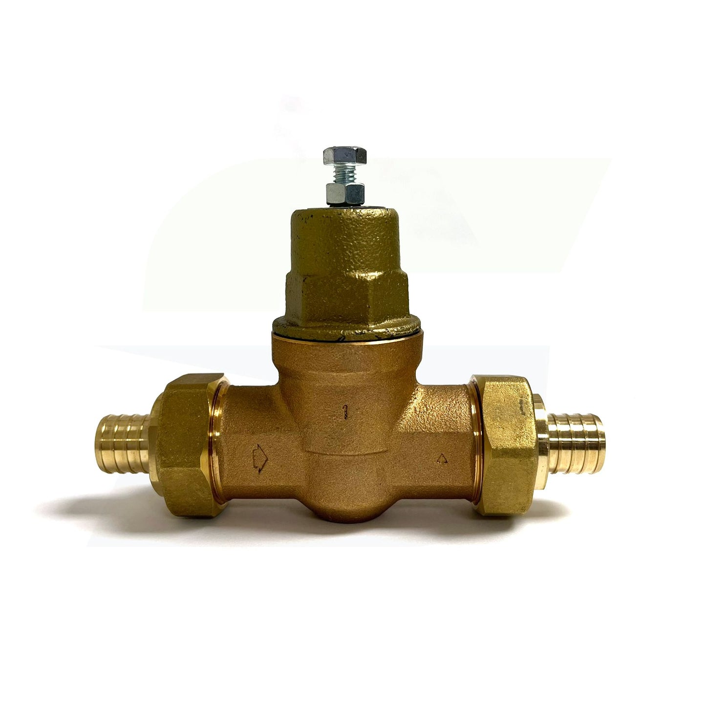 23944-0060 - 1" EB45 Double Union PEX Barb Pressure Reducing Valve