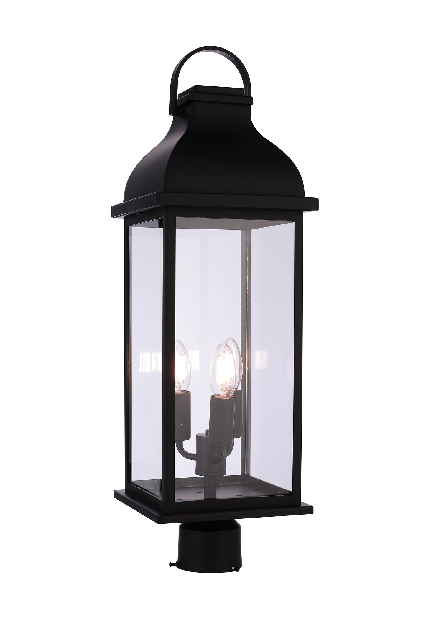 ZA7225-MN - Bent Tree 3 Light 26" High Outdoor Post - Midnight