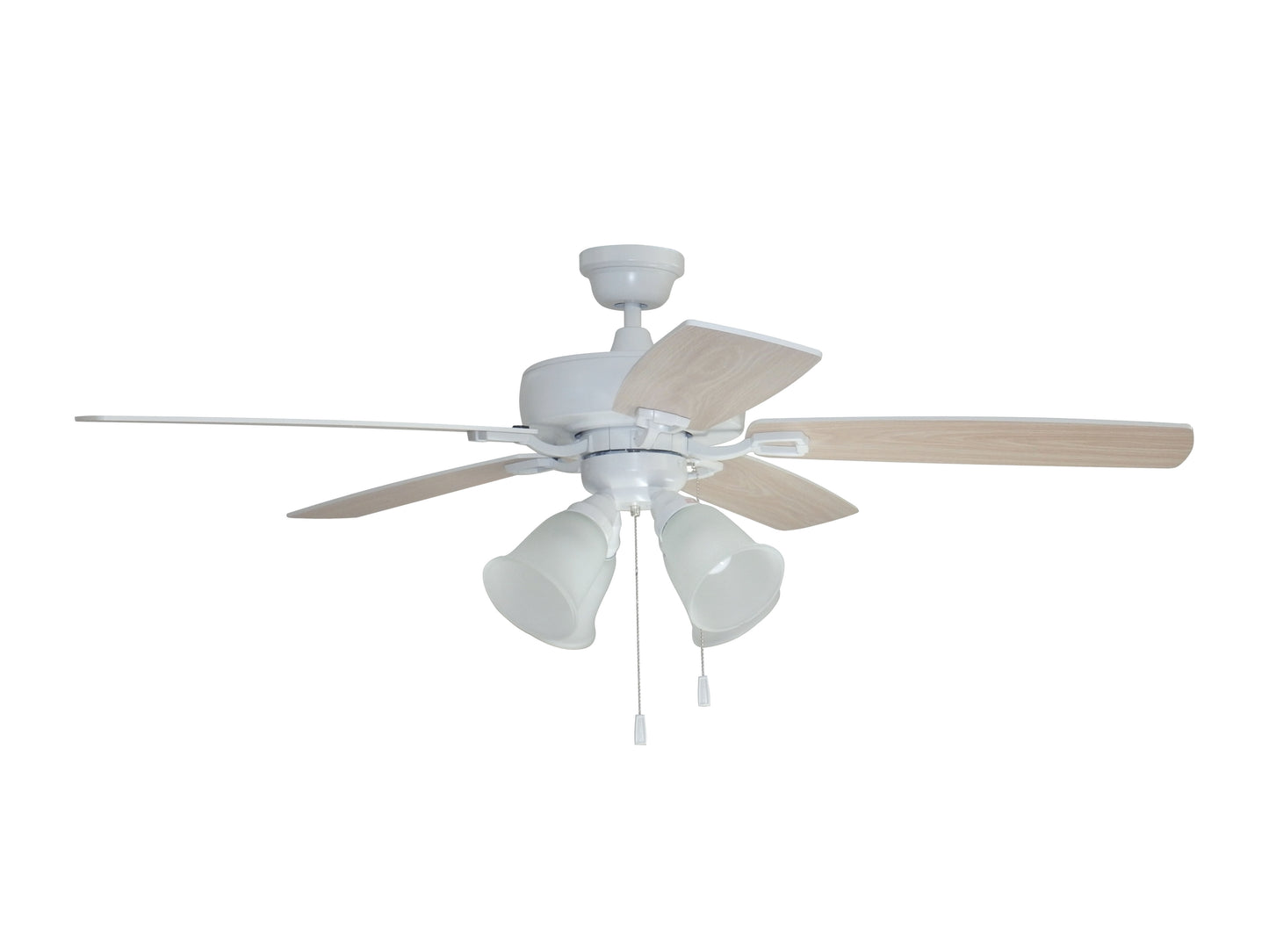 TCE52W5C4-C - Twist N Click 4 Light 52" 5 Blade Ceiling Fan with Light Kit - White