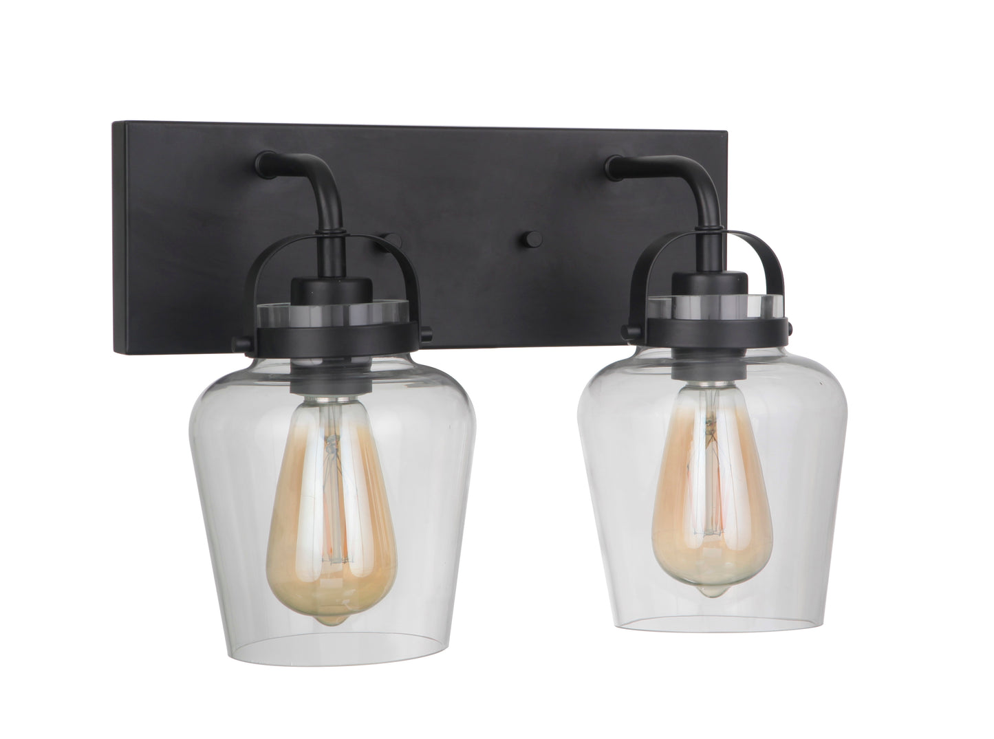53502-FB - Trystan 2 Light 14" Wide Vanity Light - Flat Black