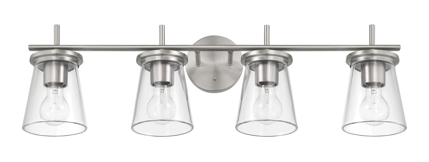 60404-BNK - Connell 4 Light 30" Wide Vanity Light - Brushed Nickel