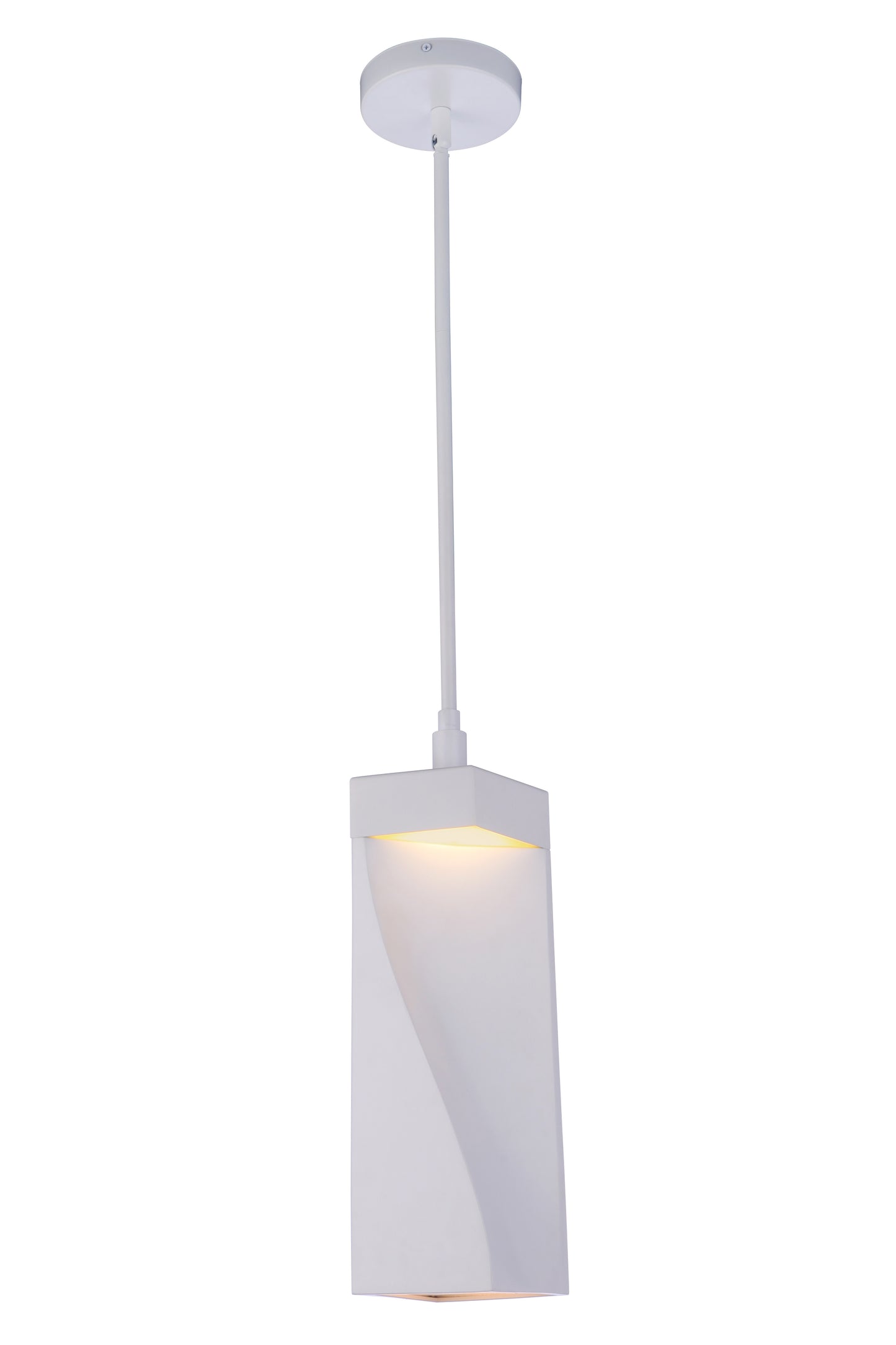 P990W-LED - Drama 2 Light 6" Wide Mini Pendant - White
