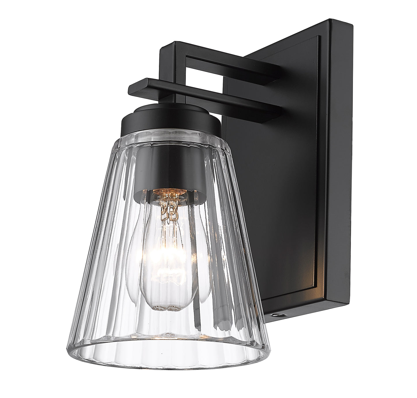 823-1S-MB - Lyna 1 Light Wall 9" Sconce - Matte Black