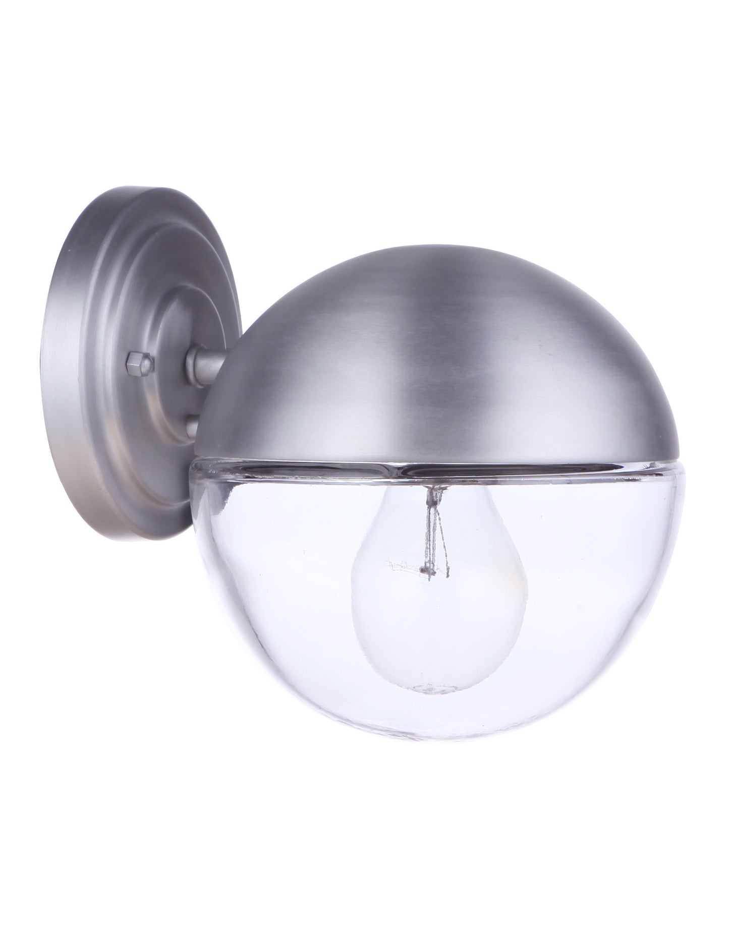 ZA3404-SA - Evie 1 Light 7.25" High Outdoor Wall Lantern - Satin Aluminum
