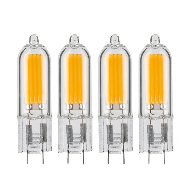 770654 - 12V Dimmable T5 Clear Glass GY6.35 - 1.8 Watt - 3000K - 4 Pack