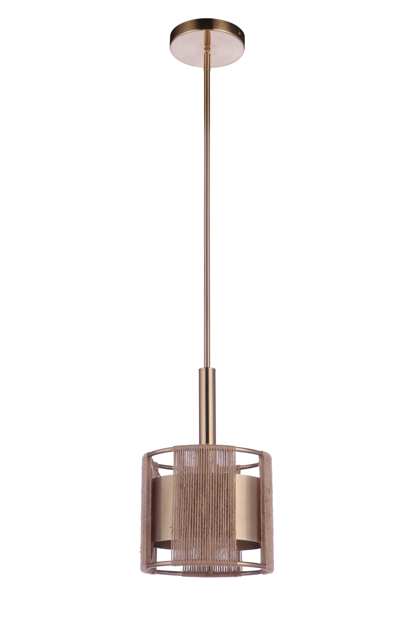 59091-SB - Kensey 1 Light 9.13" Wide Mini Pendant - Satin Brass