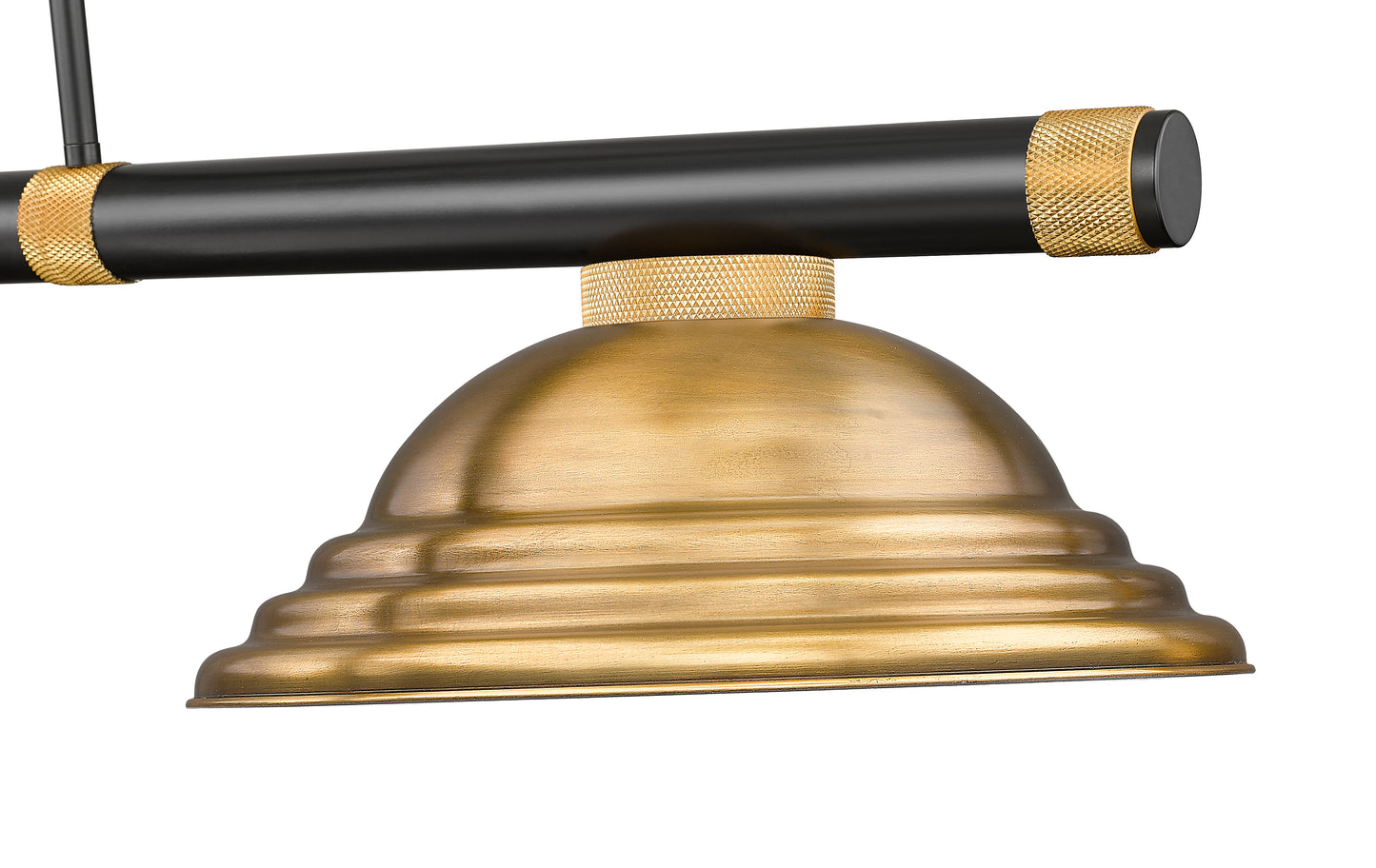 3050-3MB-RB-SRB - Vanguard 3 Light 59" Billiard - Matte Black / Rubbed Brass