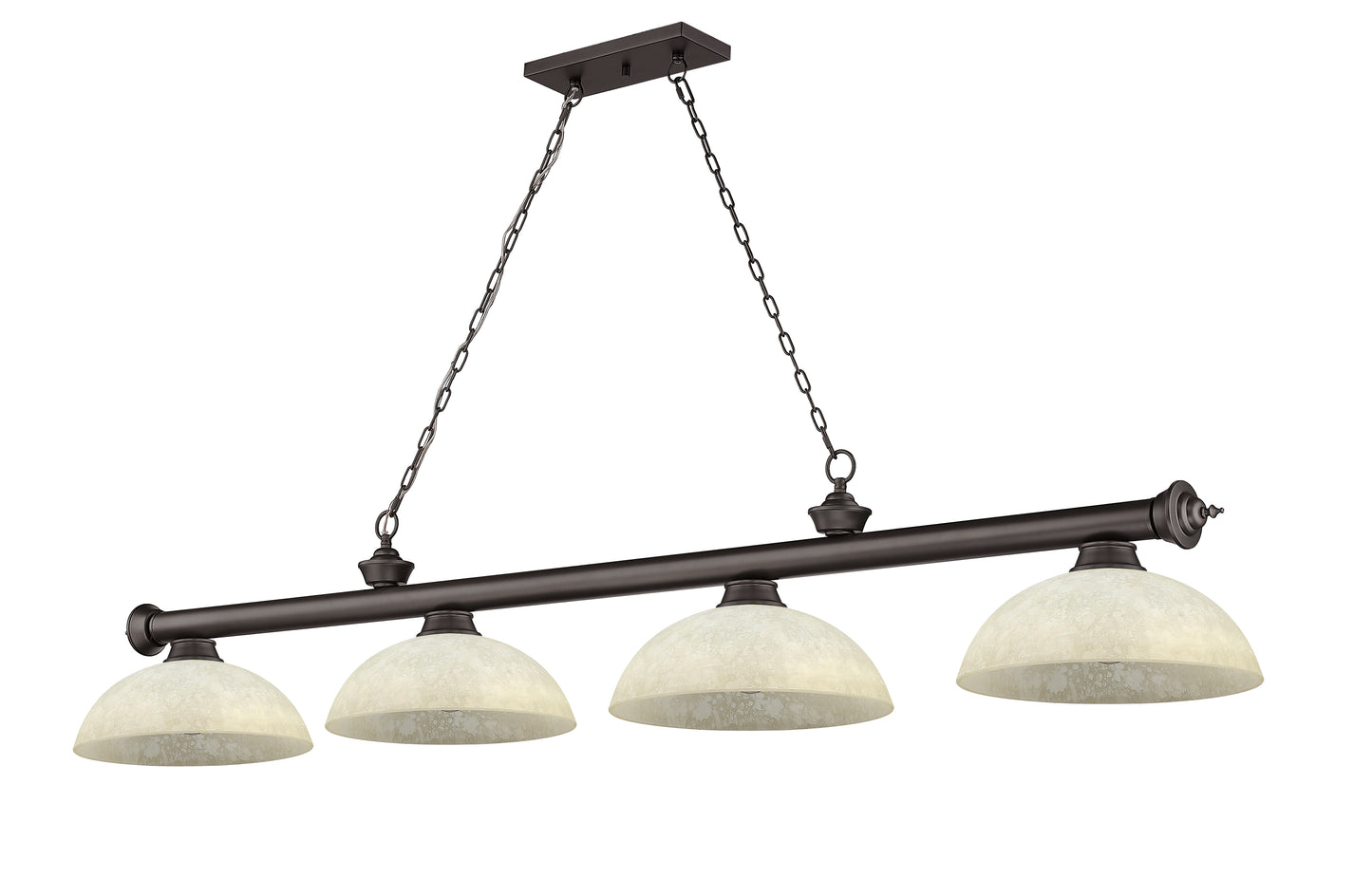 2306-4BRZ-DGM14 - Cordon 4 Light 81" Billiard - Bronze