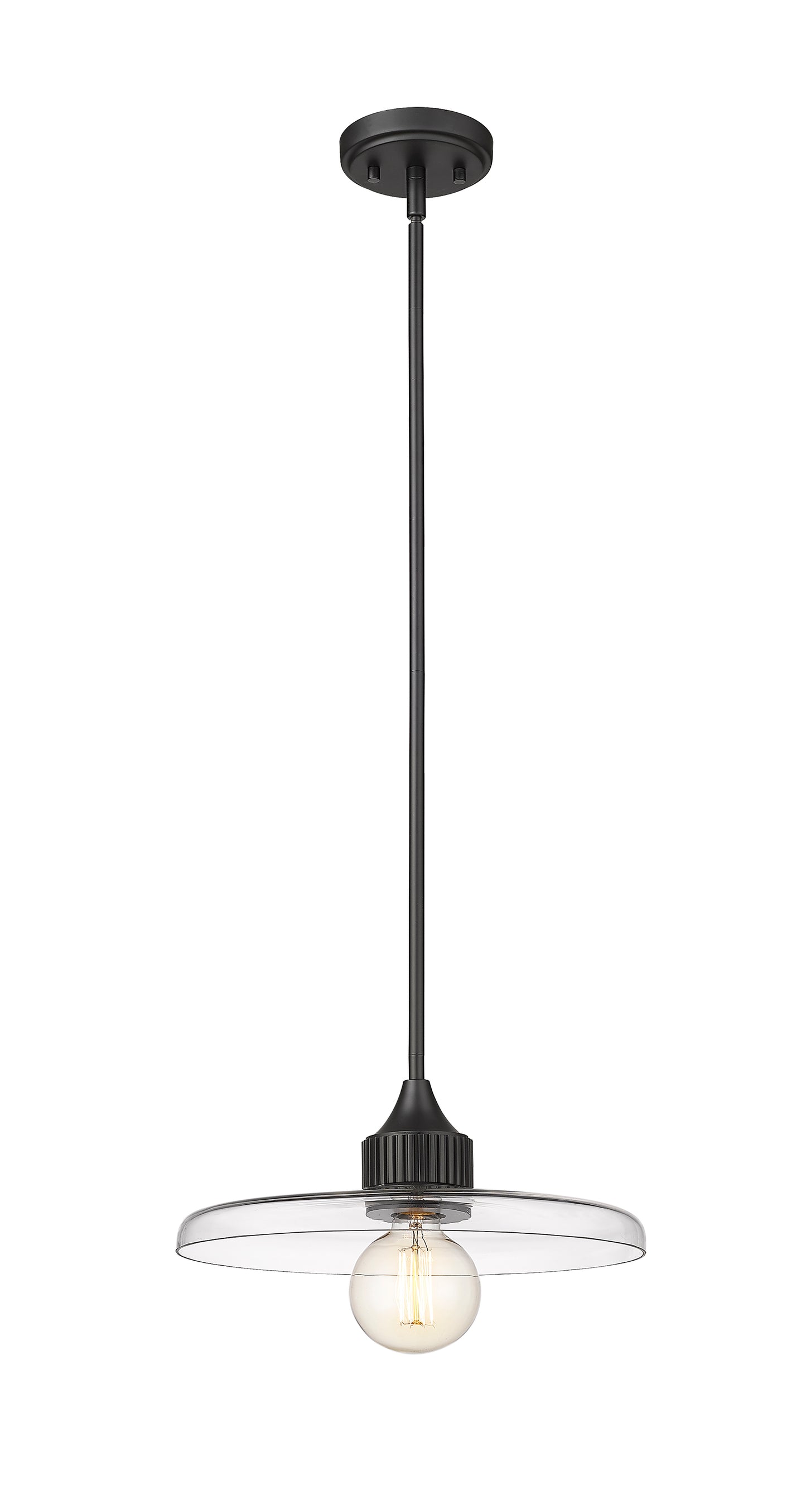 821P14-MB - Paloma 1 Light 14" Pendant - Matte Black