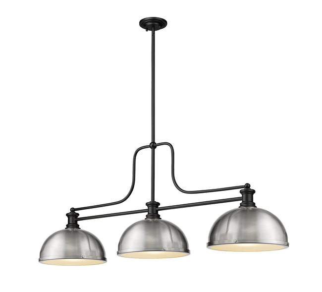 725-3MB-D12BN - Melange 3 Light 52" Billiard - Matte Black