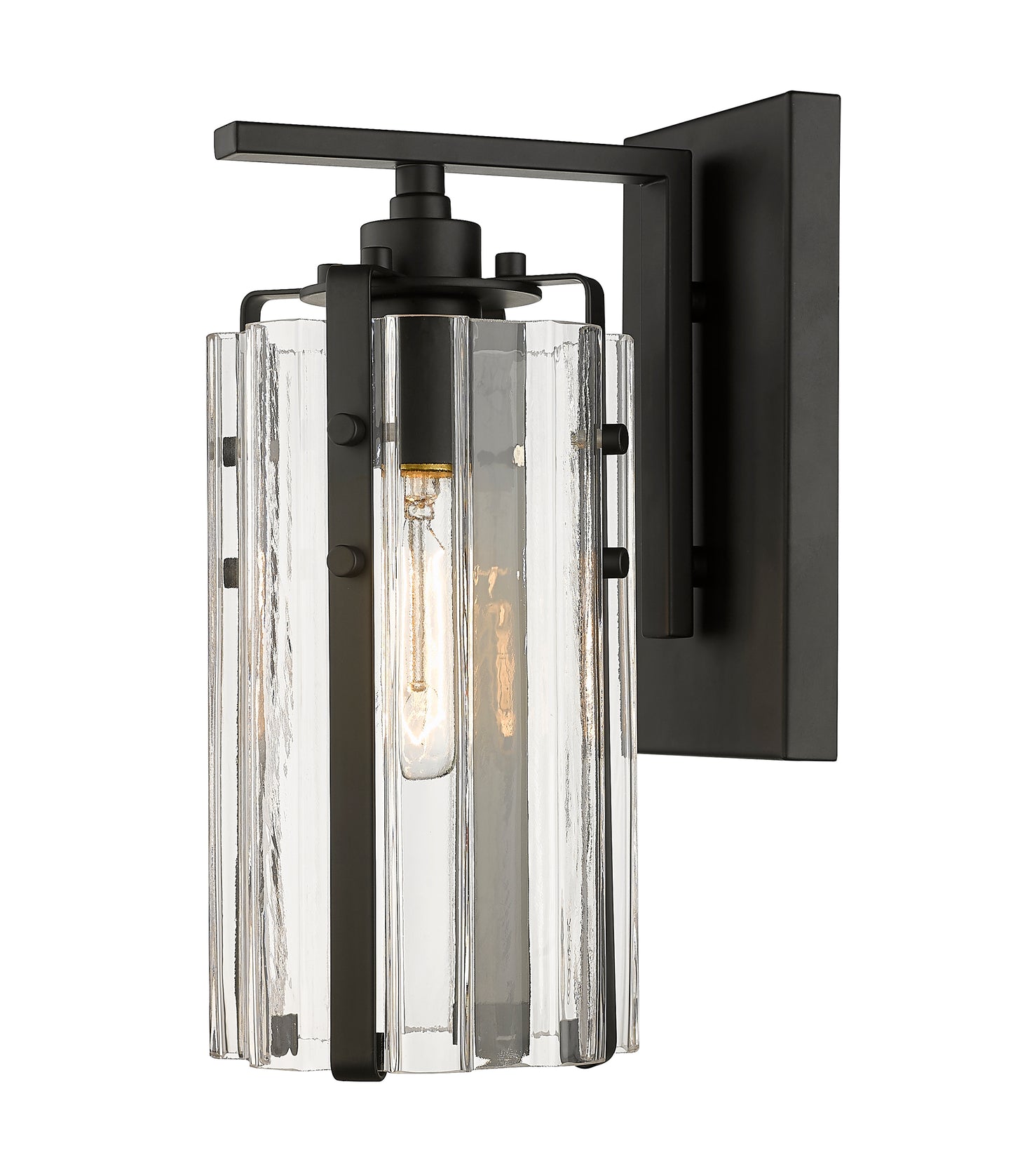 3036-1S-MB - Alverton 1 Light Wall 12" Sconce - Matte Black