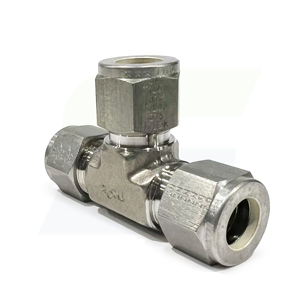 SS-8-DTTT-8 - Stainless 1/2" CBC Tube x 1/2" CBC Tube x 1/2" CBC Tube Union Tee