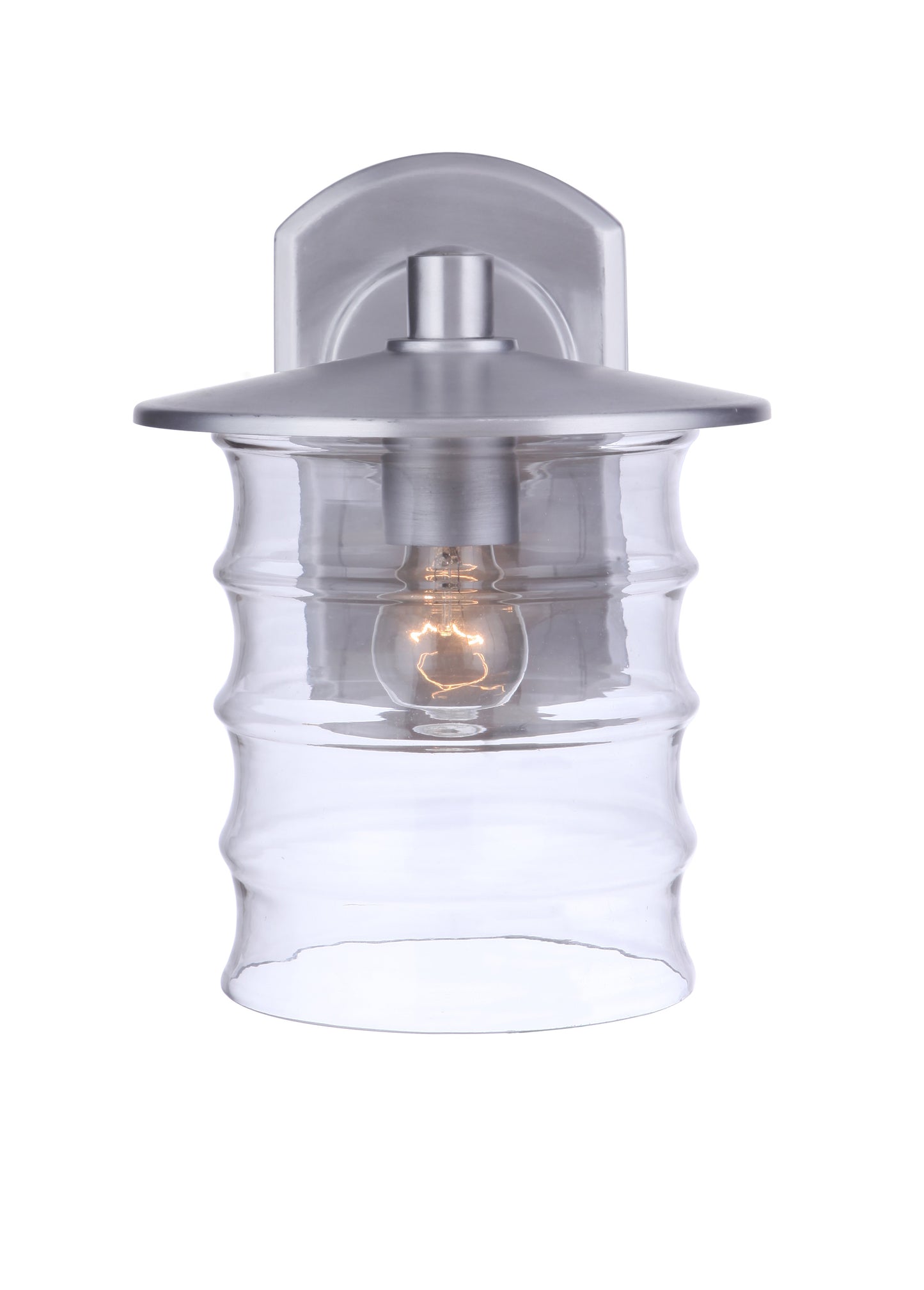 ZA3624-SA - Canon 1 Light 12.13" High Outdoor Wall Lantern - Satin Aluminum