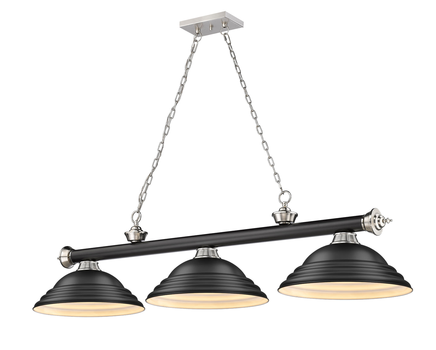 2306-3MB-BN-SMB - Cordon 3 Light 58" Billiard - Matte Black / Brushed Nickel