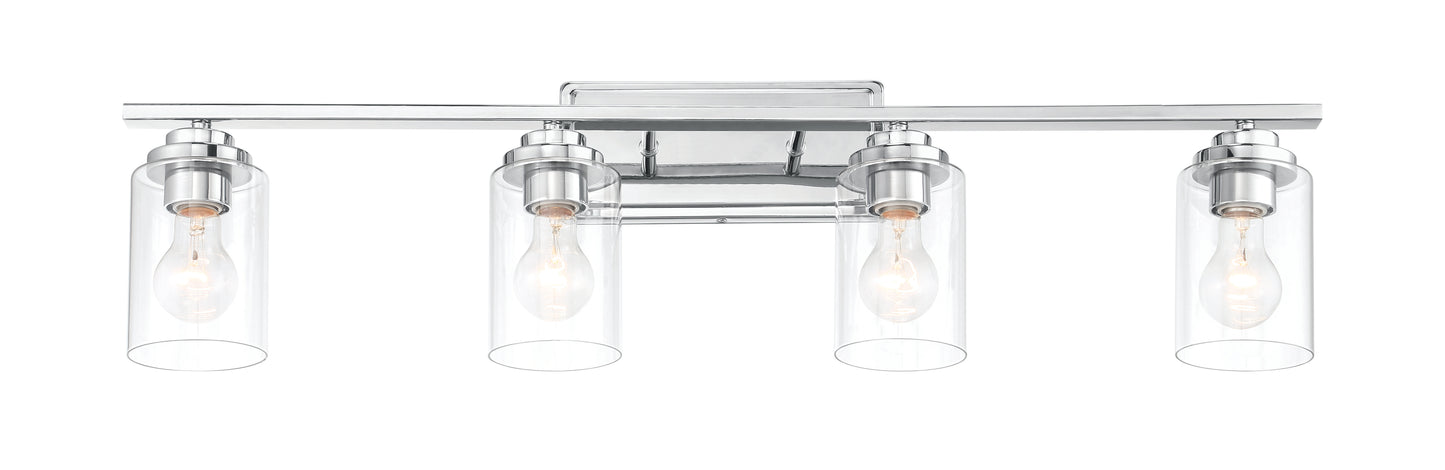 20435CH4 - Clark 4 Light 35" Wide Vanity Light - Chrome