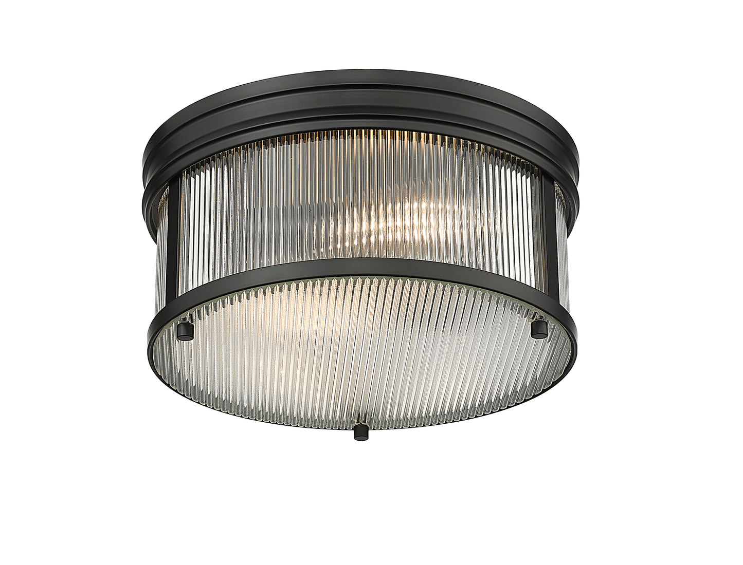 7504FR13-MB - Carnaby 2 Light Flush 13" Mount - Matte Black