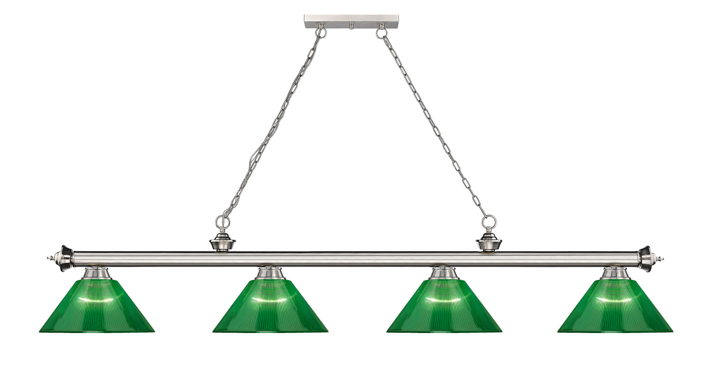 2306-4BN-ARG - Cordon 4 Light 81" Billiard - Brushed Nickel