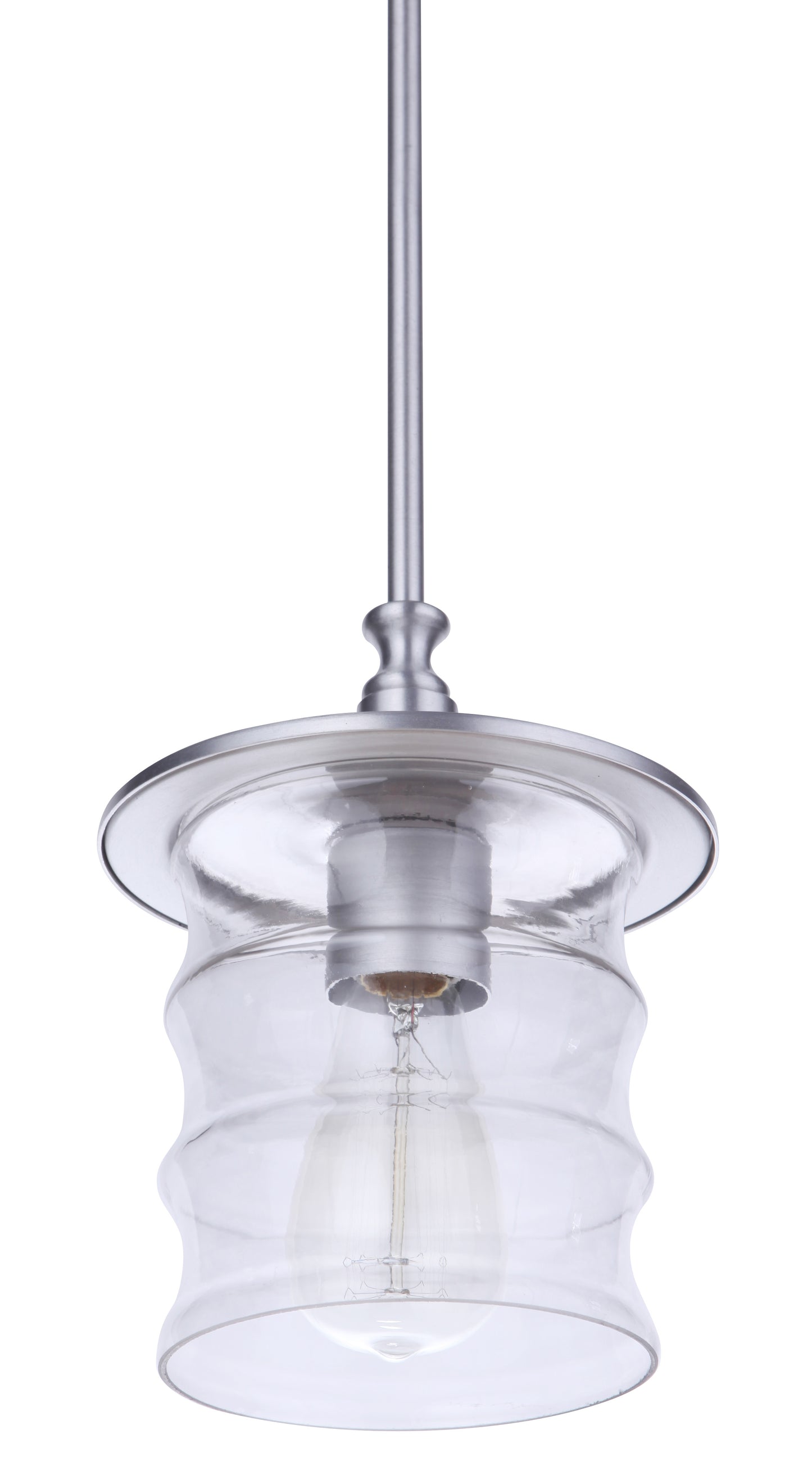ZA3611-SA - Canon 1 Light 7.5" Wide Outdoor Pendant - Satin Aluminum