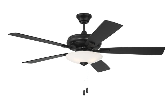 ECF111FB5-FBGW - Eos 3 Light Bowl 52" 5 Blade Ceiling Fan with Light Kit - Flat Black